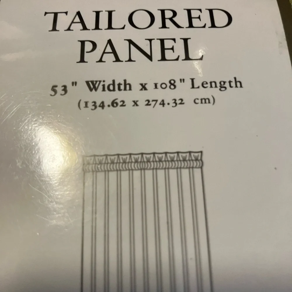 CROSCILL Classic Tailored Panel Drapery 50 X 108L. Fiorenza Sheer